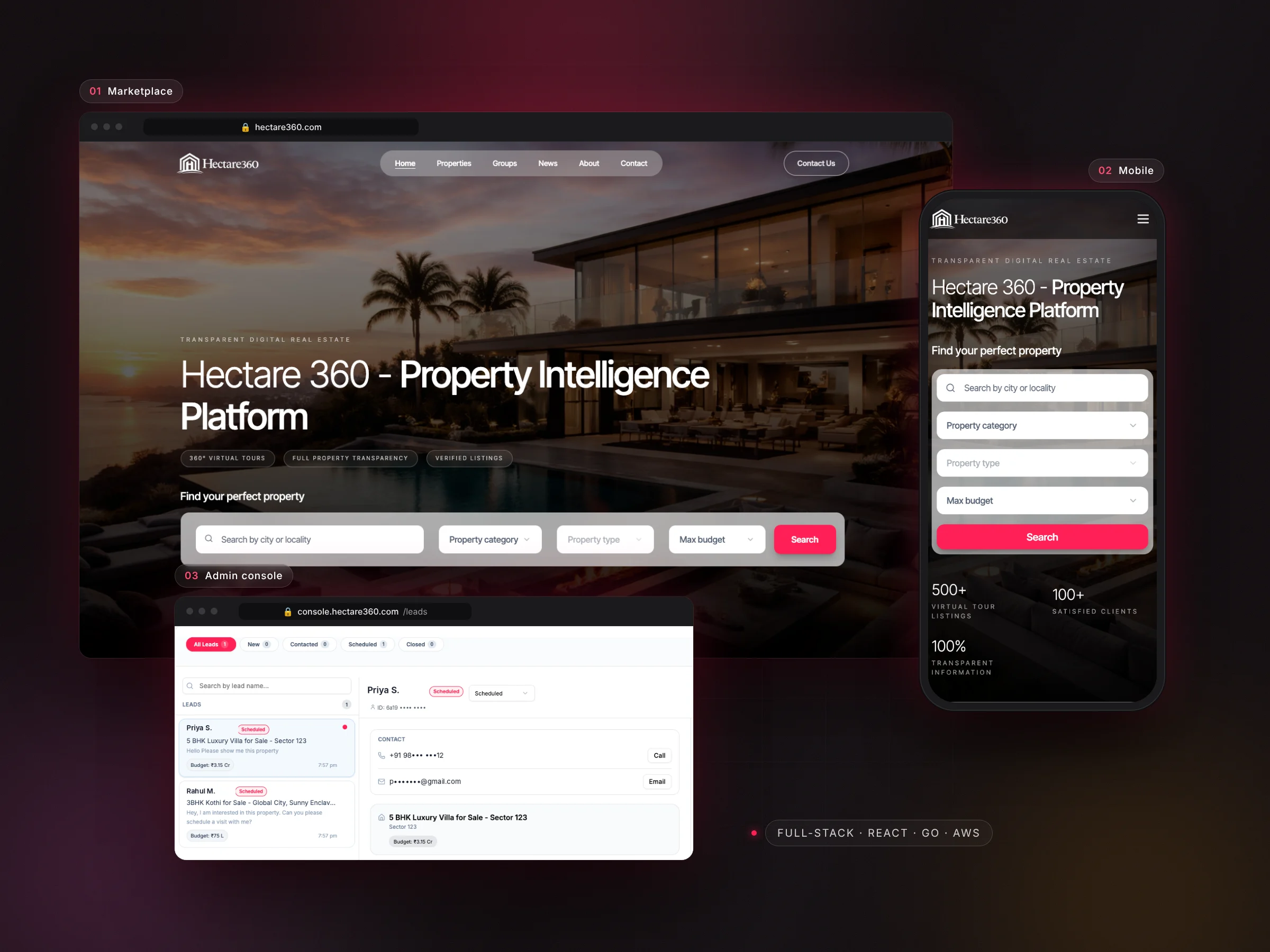 Hectare 360 – website design by Four B